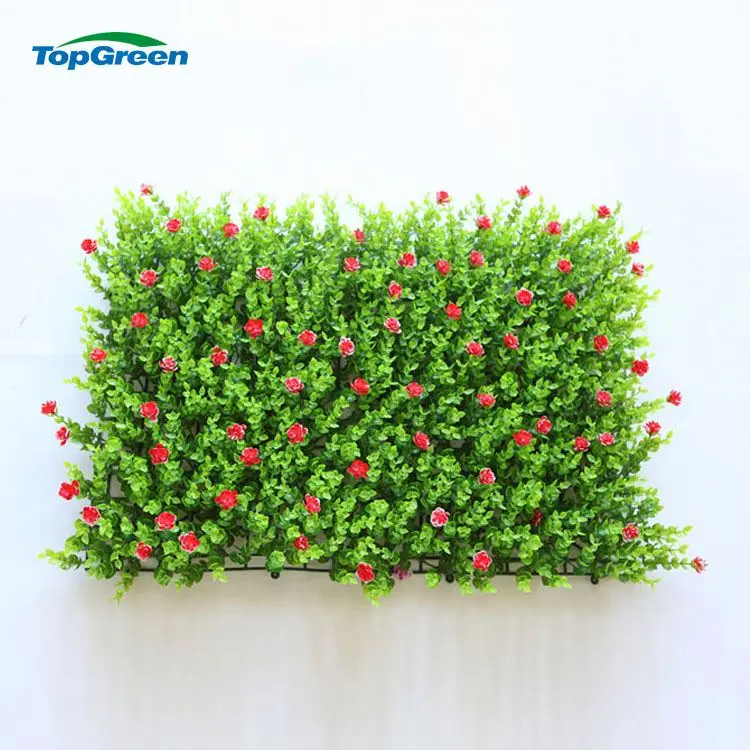 Anti UV Artificial Boxwood Hedge Artificial Wall Grass