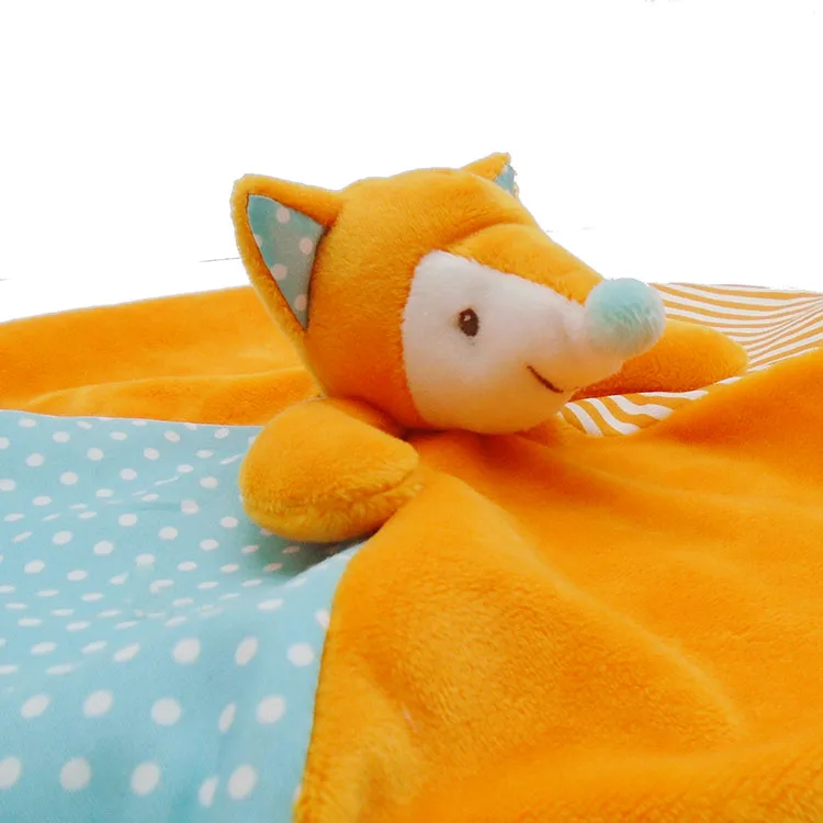 Fox doudou baby blanket toy with baby set