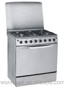 Stainless Steel Material and Electronic Ignition Ingition Mode 6 burner gas range