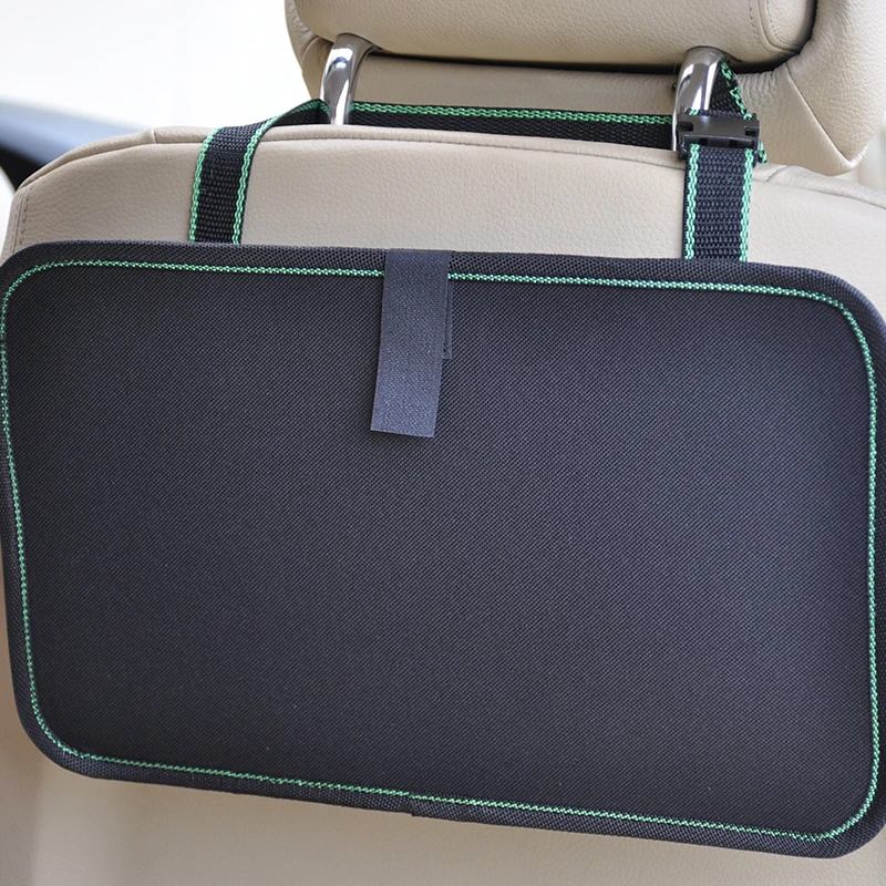 Premium Oxford 600D Foldable Car Back Seat Organizer With Tray