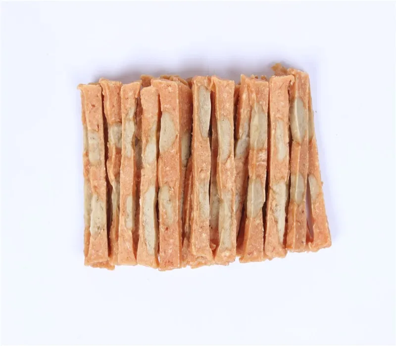 chicken and cod dog treat slice pet snack OEM pet food manufacturer
