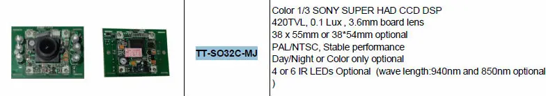 цветной 1/3 SONY SUPER HAD CCD DSP 420TVL Модуль