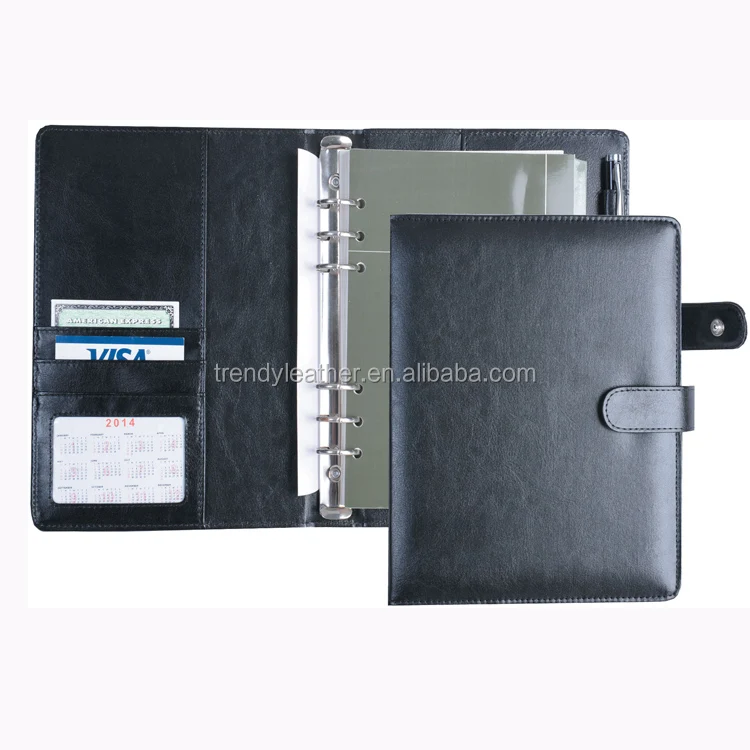Business Portfolio Organizer Wholesale Custom Accept Patch-work Leather Pu Document Bag Folder