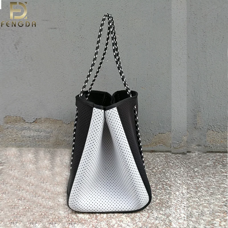 High Quality Designers Handbags Big Capacity Neoprene Bags Handbag Women Lady Button Thread OPEN