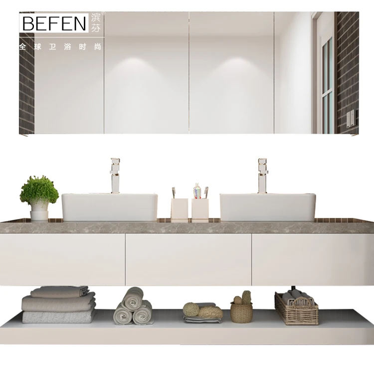 Новый дизайн, индивидуальное производство, полный комплект, настенный туалетный столик для ванной