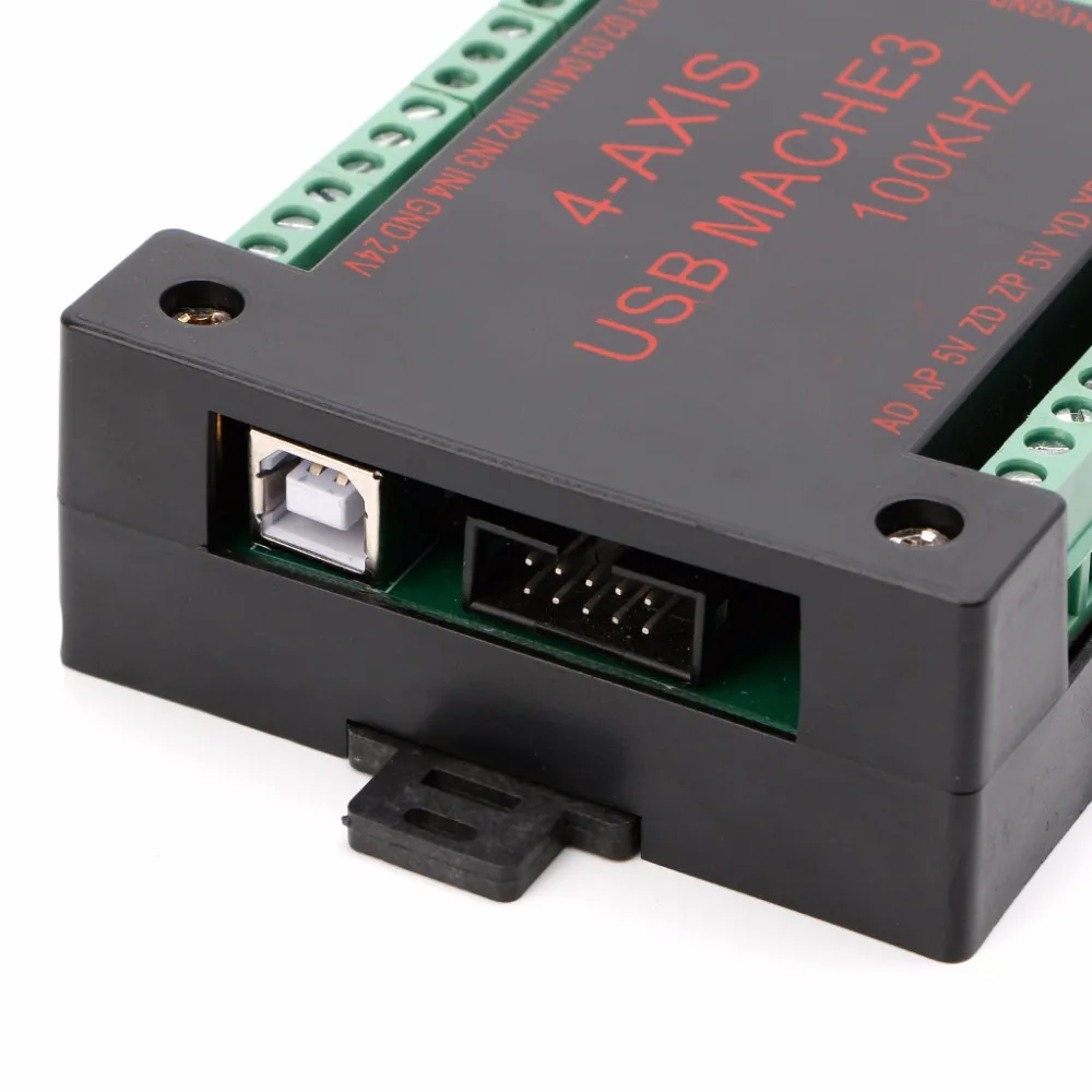 
CNC USB MACH3 100Khz Breakout Board 4 Axis Interface Driver Motion Controller 