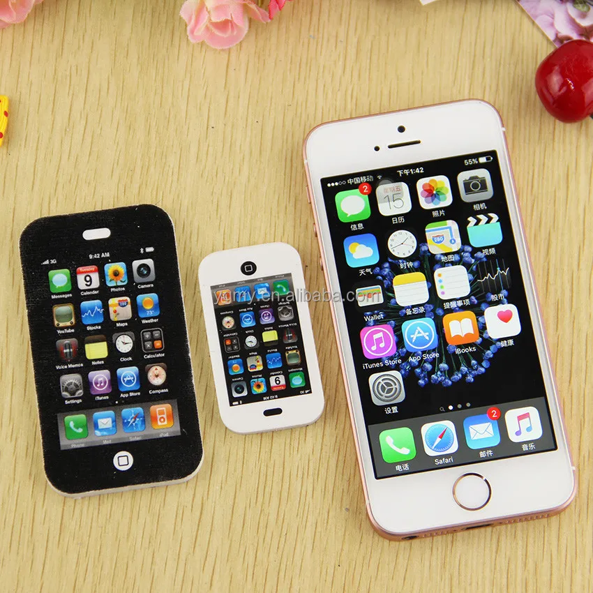 Creative Fashion Mobile Phone Shape Pencil Eraser Cartoon Cute School Supplies Erasers Kids Stationery Rubber