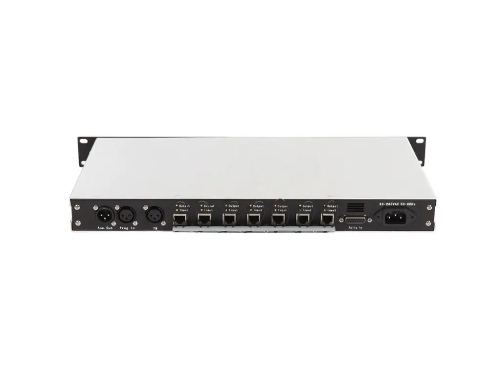 
TELIKOU Intercom System FT-800 4-Wire Eight Channel Main Station for TV broadcasting equipment 