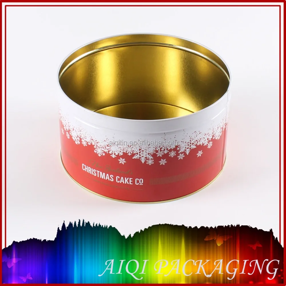 
decorative tin box for cookies/big round tins/food/candy metal tin box packaging 