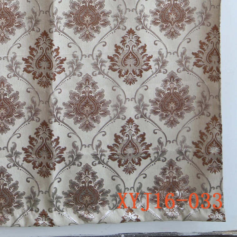 Luxury window treatments living room jacquard curtain with valance