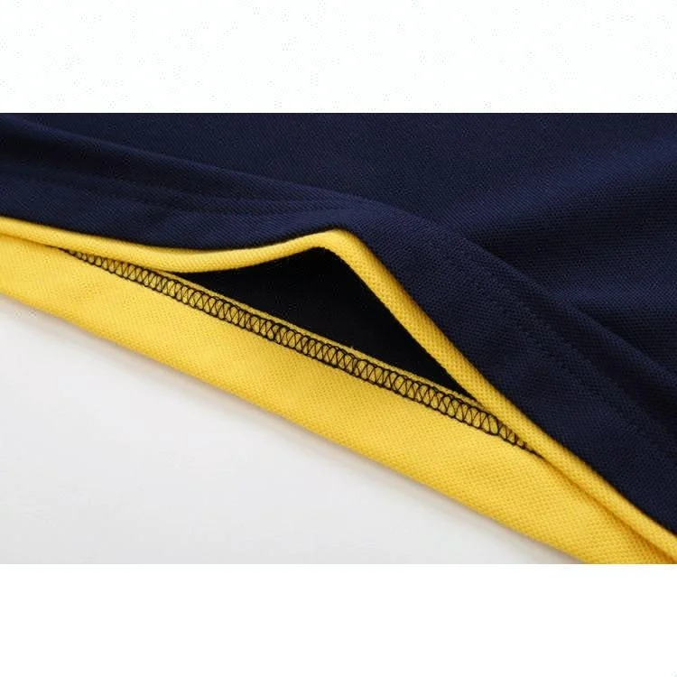 Different color collar polo shirt sewing machine