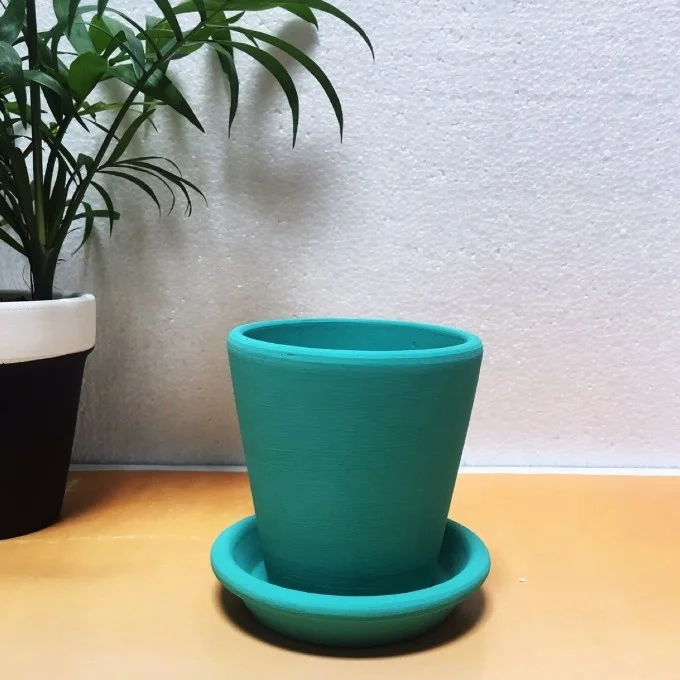 Creative Ceramic Cup Pottery Pot Terracotta Meaty Wholesale Red Used with Flower/green Plant Modern Desktop Powder Coated