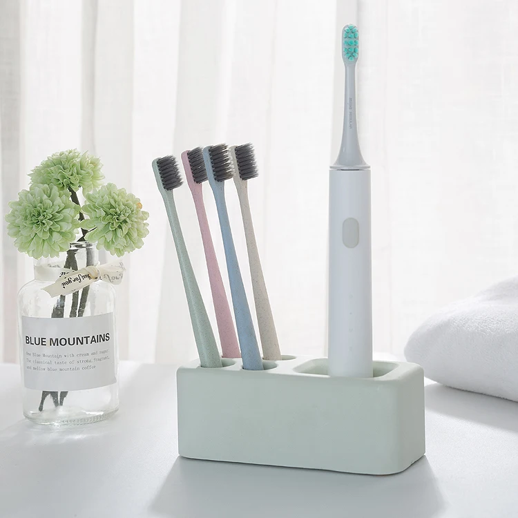 Creative Water Absorption Anti-bacterial Mildew Proof Diatomite Tooth Brush Holder Green