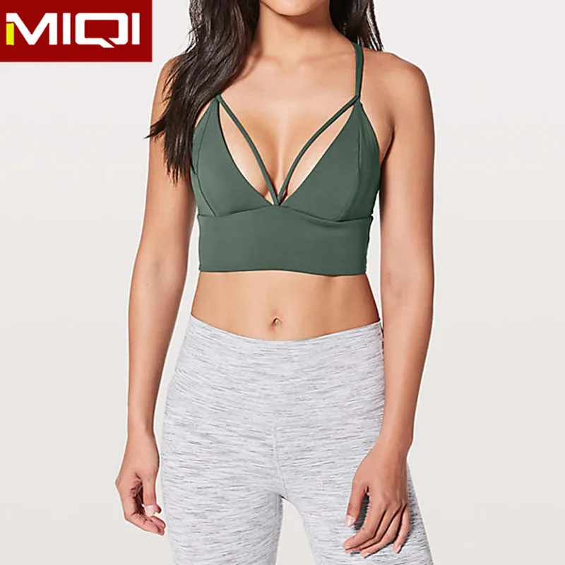 Wholesale High Impact Quick Dry Sexy Ladies Sports Bra Yoga Tops Custom Logo Crane Plus Size Padded Womens Sports Bra Fitness