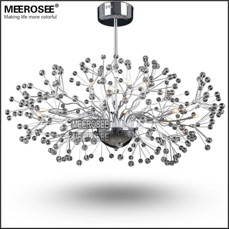 Livingroom Flower Shape Balls Chandelier Lamp Ceiling Mounted Glass Chandelier Iron Art Lighting MD2396