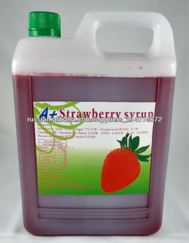 Strawberry syrup / concentrated fruit juice for Taiwan bubble tea