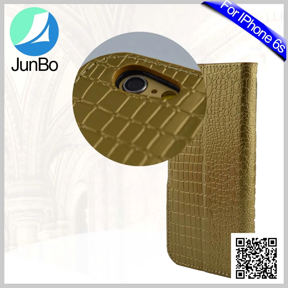Alibaba Aliexpress Новое прибытие Продукты Кожа PU сотовый телефон чехол для Iphone 6 / 6S, Оптовая Крокодил кожаный чехол