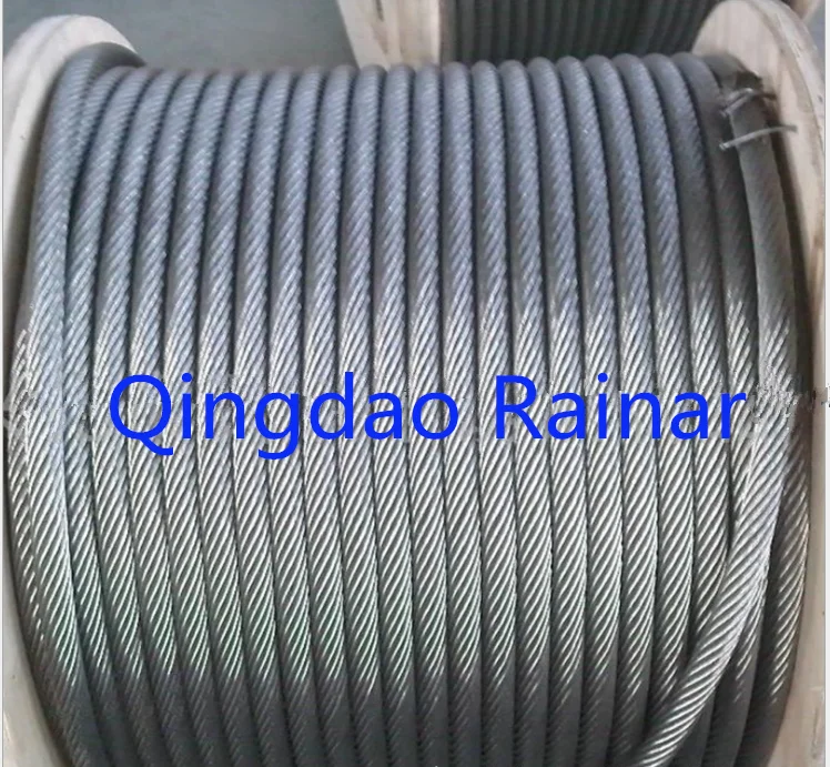1570mpa -1770mpa 9.5-15mm 6X36+FC/IWRC/IWS Ungalvanized Steel Wire Rope