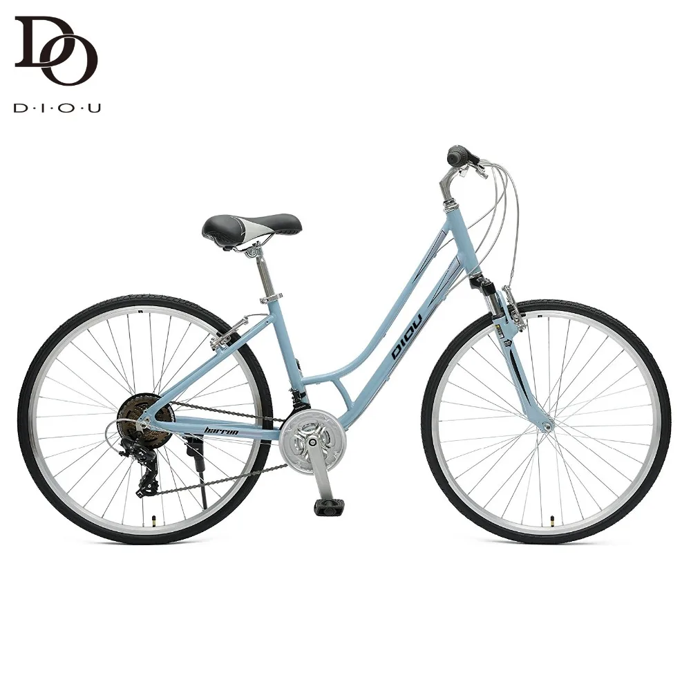 bicicleta bicycle for lady unisex 700c alloy custom 21 speed V brake hybrid city bike