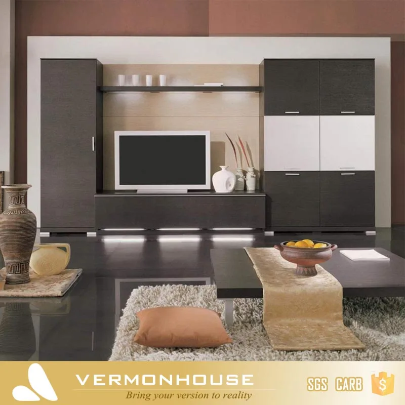 2021 Hangzhou Vermont Modern Design Lacquer TV Cabinet With Showcase Stands Living Room Furniture