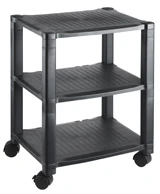 
Plastic 3 Tiers Shelf height adjustable mobile printer cart 