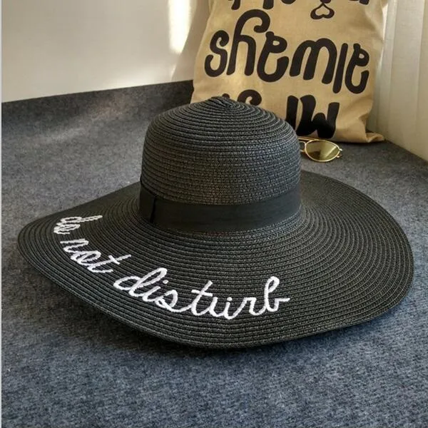 Wholesale custom  fashion foldable wide brim summer women  floppy sun hat straw beach