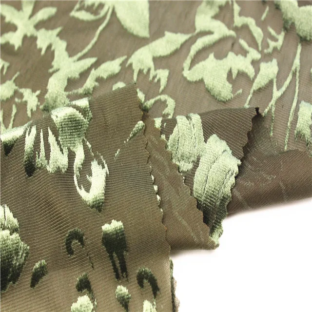 new  burnout velvet fabric polyester price per meter women night dress