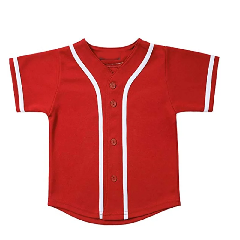 Kids short sleeve throwback baseball shirt team baseball jersey