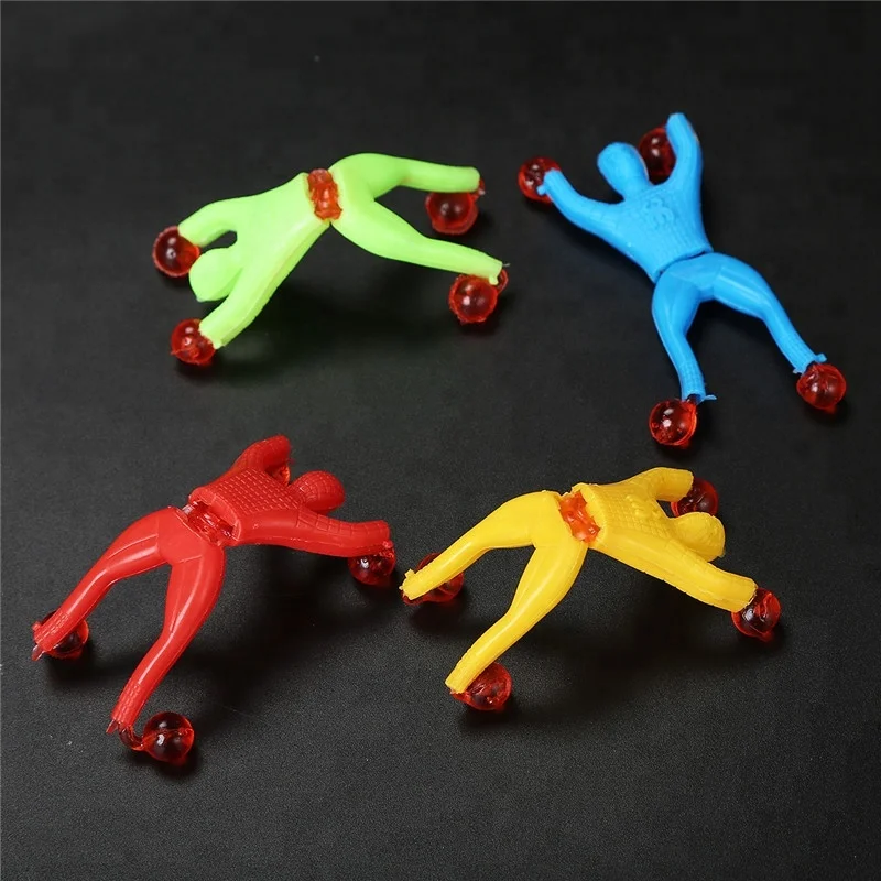 Small Sticky Man Climb On The Wall Children Toys Stick Man Bendy Toy Wall Climbing Man