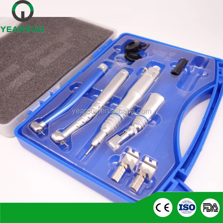 Beautiful handpiece dental kit with colored high and low speed handpiece dental product china