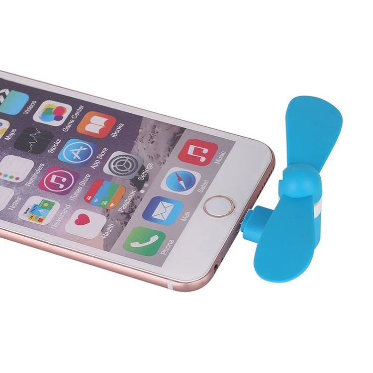 Портативный Электрический вращающийся мини-вентилятор OTG Micro USB для мобильного телефона iPhone Samsung Android