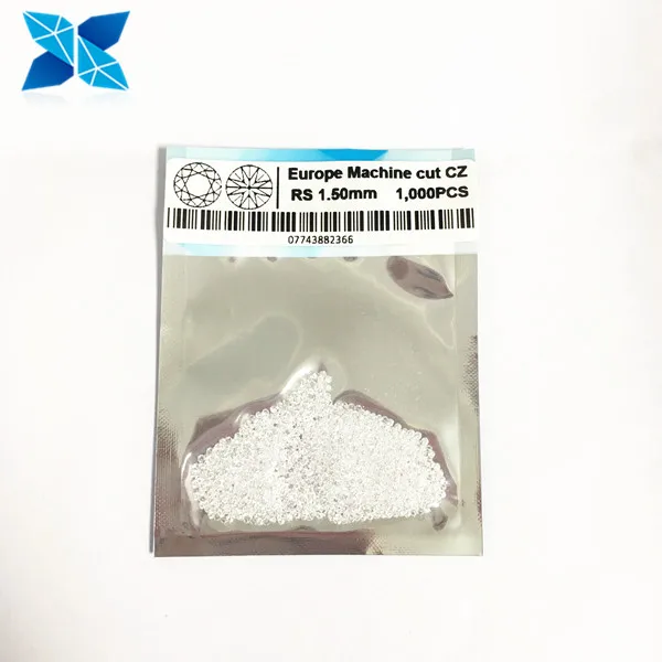 Hot sale Shining white color 1.40mm cubic zircania small size best fake diamond stone