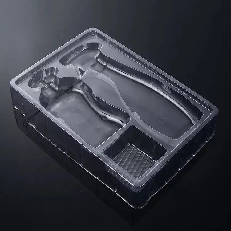 Cosmetic perfume clear blister inner plastic pack tray for makeup