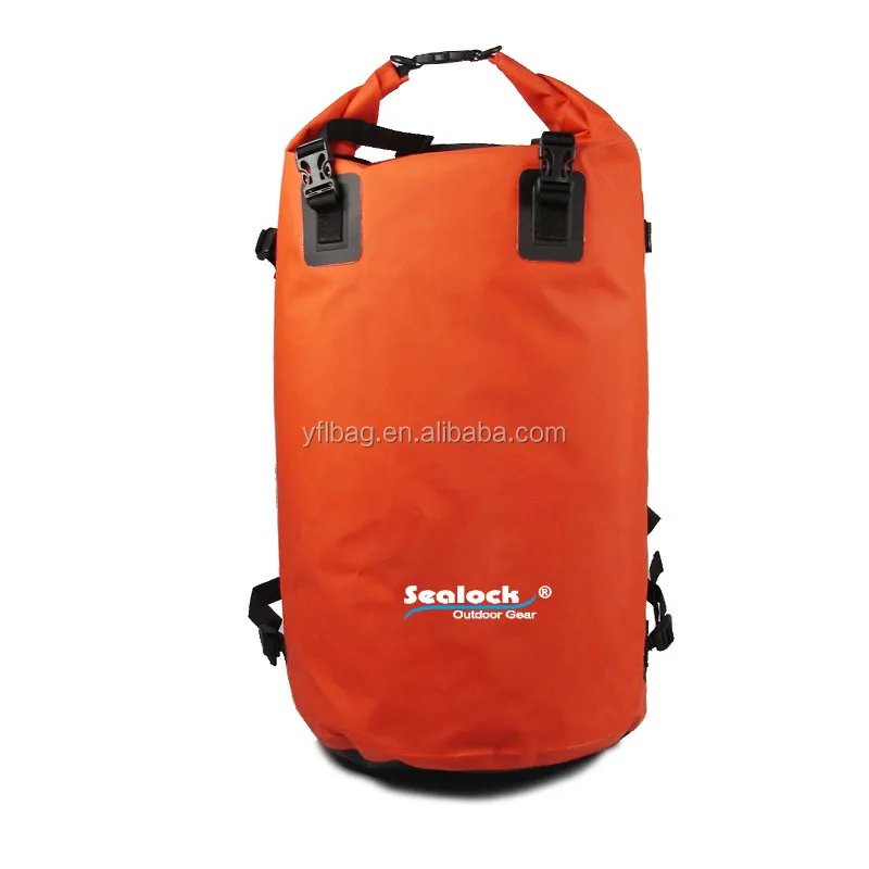 Sealock 60L orange waterproof travel backpack