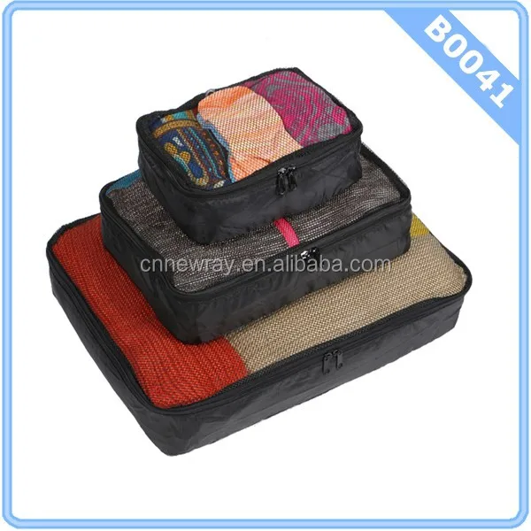 
3PCS Set Suitcase Organizer Clothes Bag Tidy Luggage Packing Cubes wash bags 