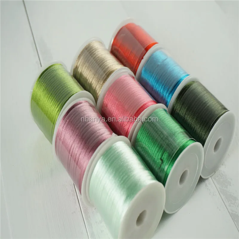 Factory Big Quantity Bobby Tiny Cord 2mm satin cord