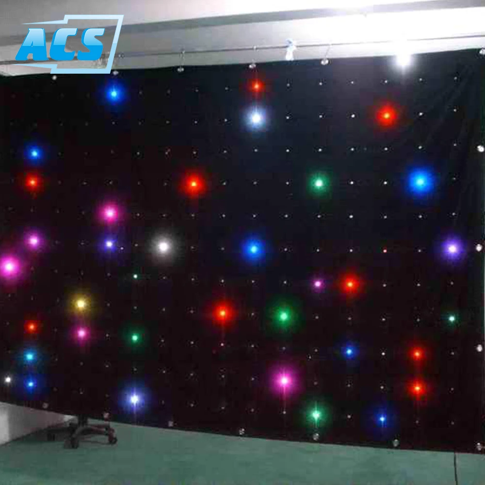 White light black led curtain for wedding stage backdrop for dj booth display from lights