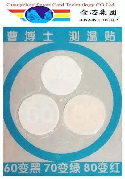CBH- ydx 60.70.80 degree Temperature Color Changing sticker From White change to Black 262