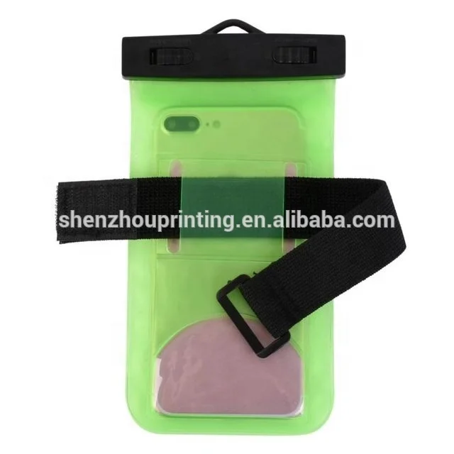 Factory underwater waterproof phone pouch dry bag with armband, glow in dark 360 full waterproof case for asus zenfone 2
