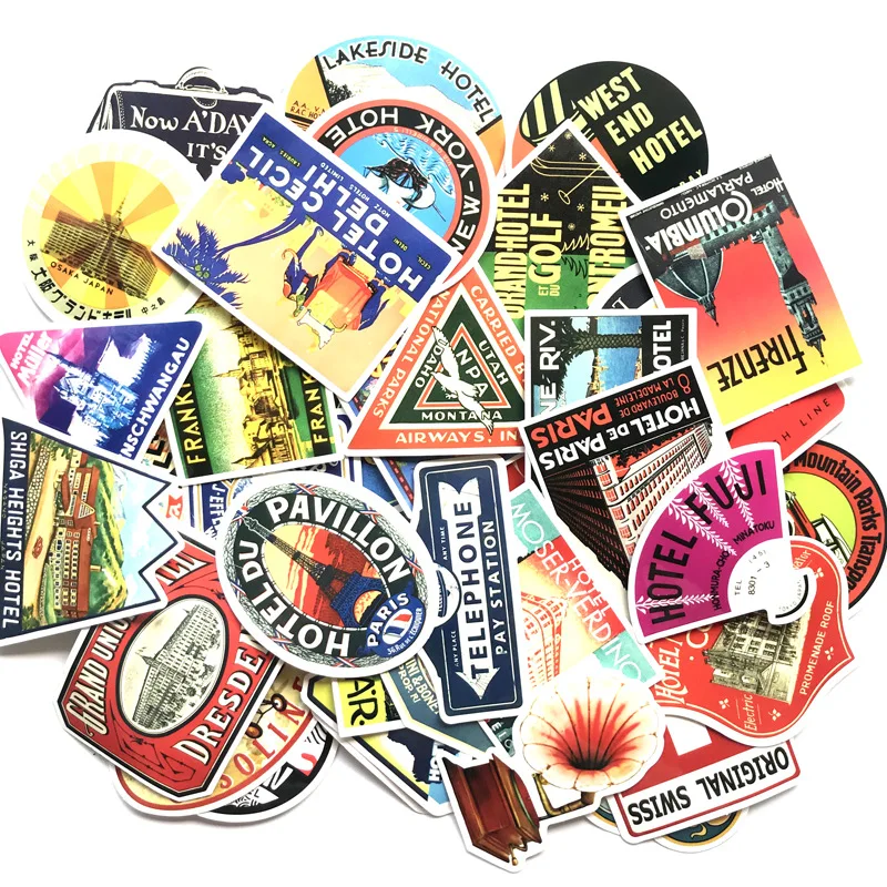 50 sheets/bag not repeating graffiti stickers environmentally friendly waterproof toys skateboard luggage stickers