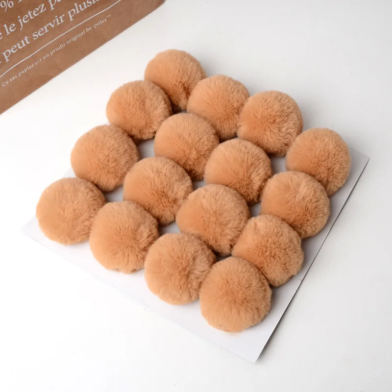 China Supplierartificialfur 8cmlongor shorthairplush faux fur pom pom fake furball Imitation rabbit hair ball  Wool ball