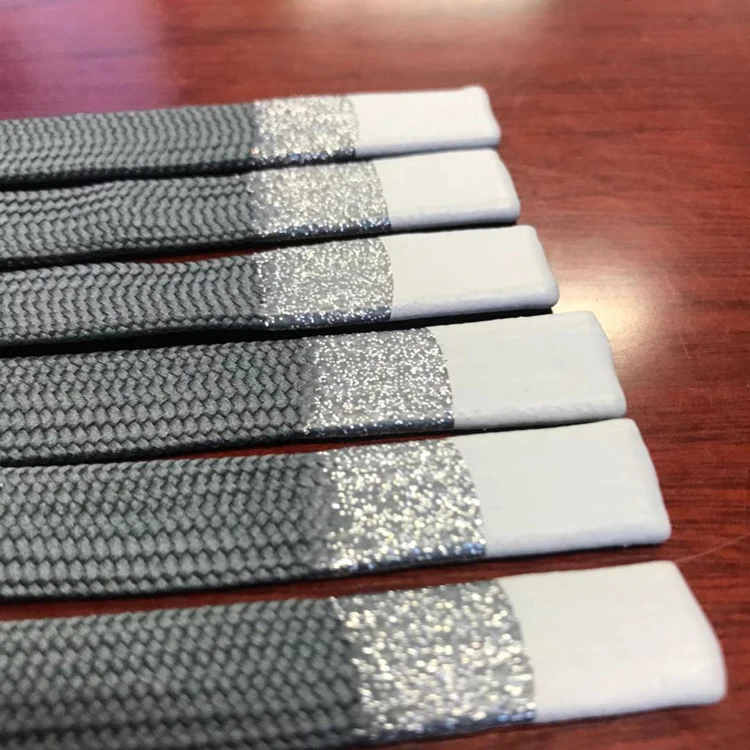 Customized design silicone  printed drawcord for fashion clothing