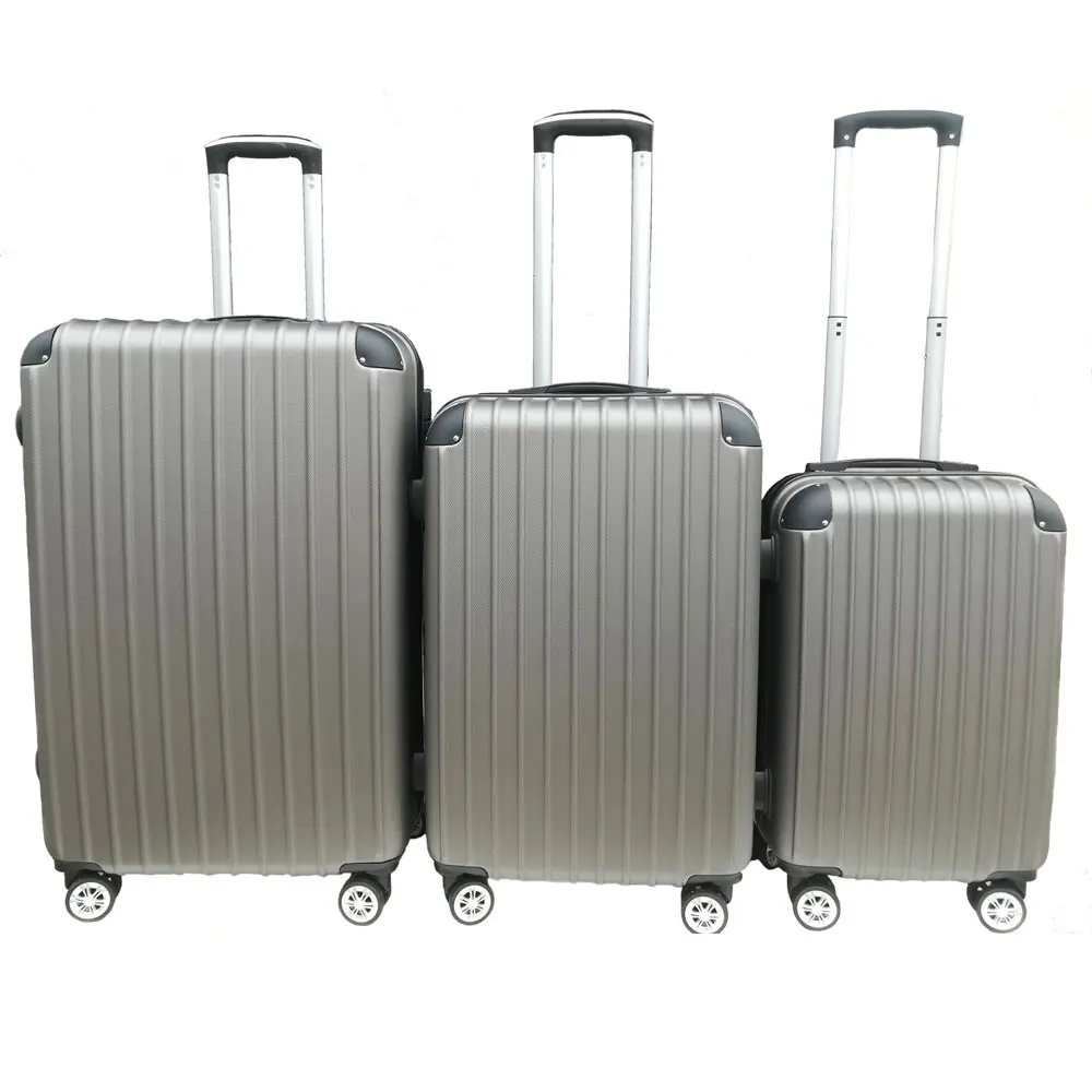 Hard shell abs pc trolley suitcase big capacity luggage 3pcs travel luggage bags set