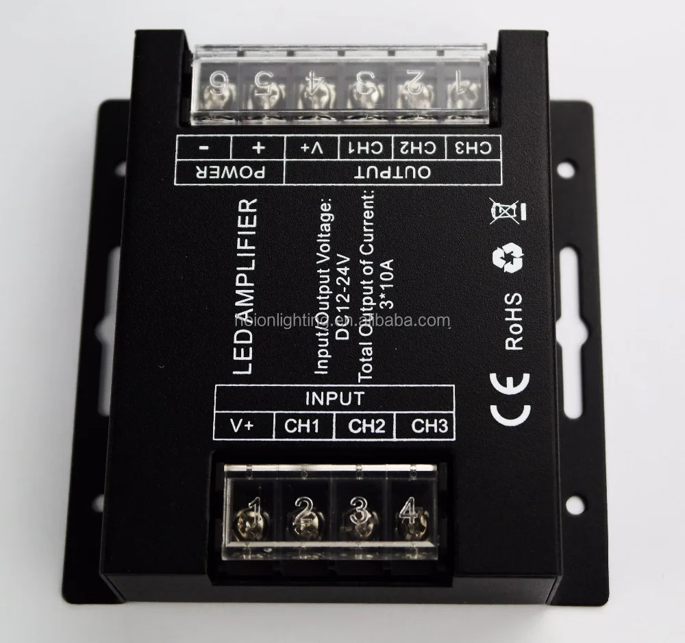 Factory 720W 10A*3CH RGB Signal Repeater LED RGB Repeater 3CH LED Power Amplifier