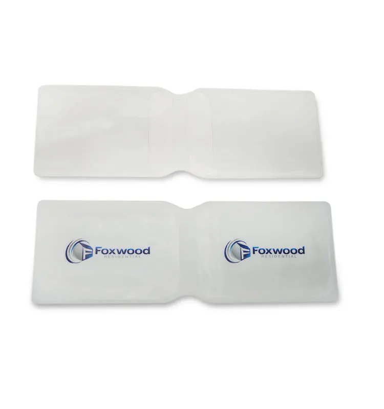 Чехол для бейджа с именем удостоверения личности, полноцветный держатель для карт из ПВХ с двумя прозрачными карманами внутри