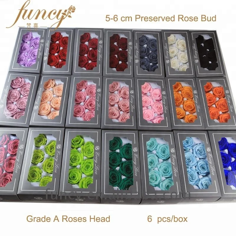 Wholesale A Grade 6 cm Pink Color Preserved Infinity Roses Flower Head From Yunnan FuncyFlora
