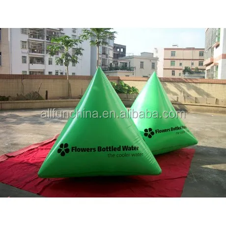 inflatable buoys triangular shape inflatable floats buoys for water swim triathlons advertising custom logo size colour