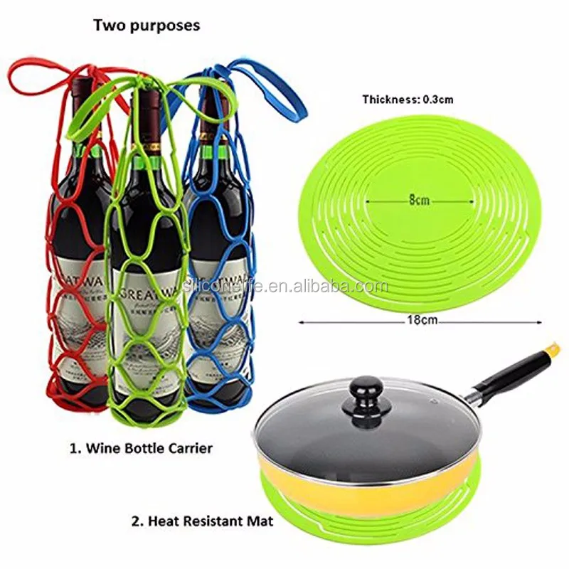 Blue Amazon Hot Sale Wine Bottle Carrier and Coaster ,Bottle Carrier, Trivet, Candle Lantern and More