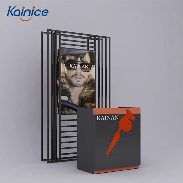 Sunglasses  Eyewear  fitting Showcase Optical Lenses for Wall Panel Metal Display Stand