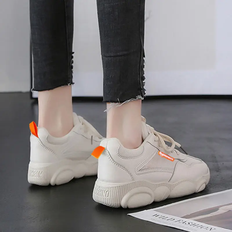 New 2019 Fashion Women Casual Shoes Mesh Platform Sneaker Breathable Ladies Sports Shoes